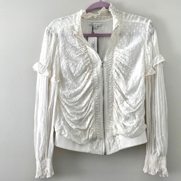 Chelsea and Walker Tops - Nwt silk dotted jacket